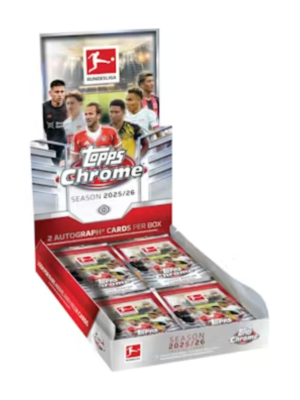 resizingforshopify-2026-03-12T122302.893.png 2025/26 Topps Chrome Bundesliga Soccer Hobby Box
